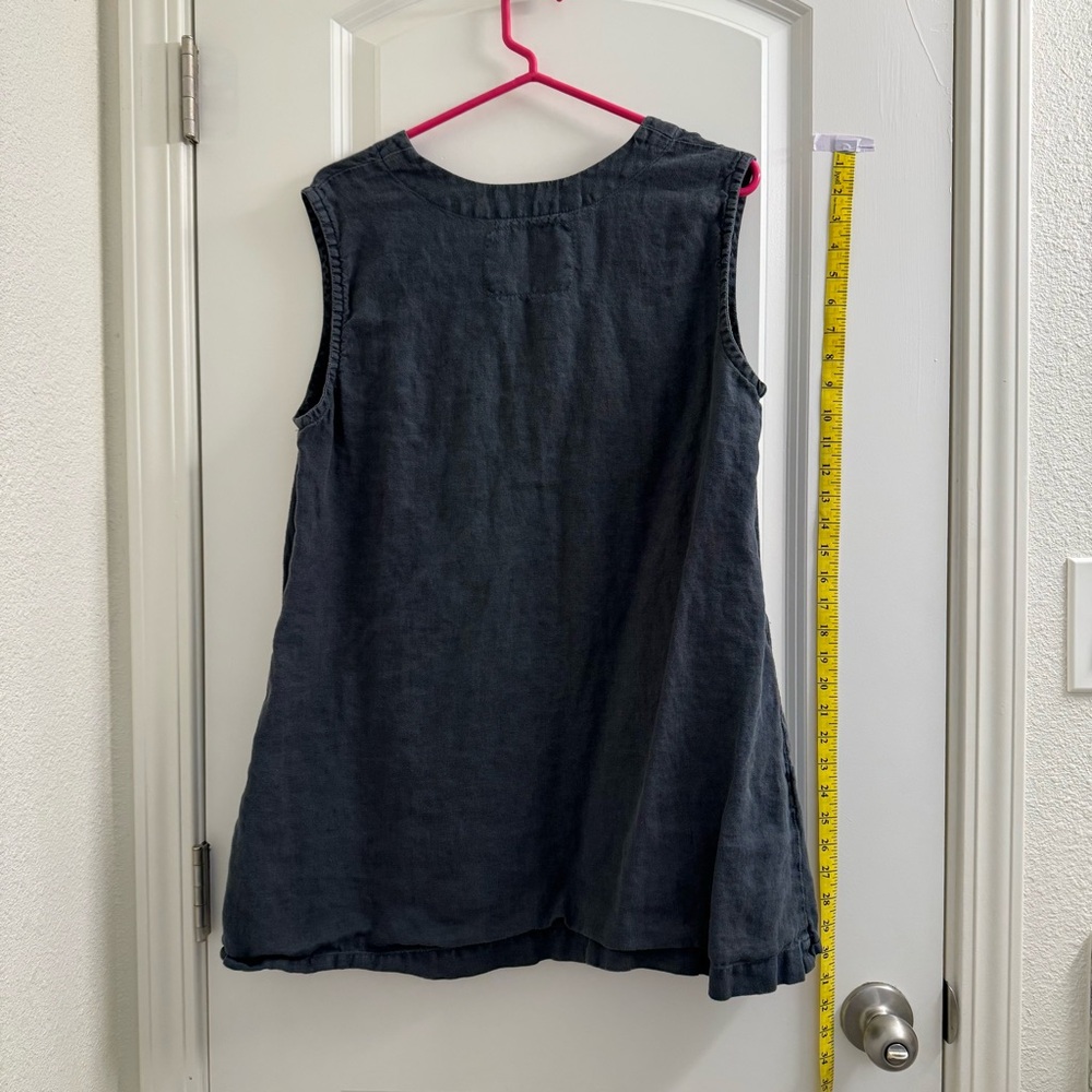 Notperfectlinen NPL linen tunic dress in beautiful blue gray size M/L. Pockets! - Picture 4 of 5